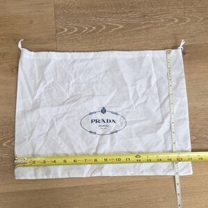 PRADA Milano Designer Logo Dustbag White Solid Women’s Made in Italy 17x 13"
